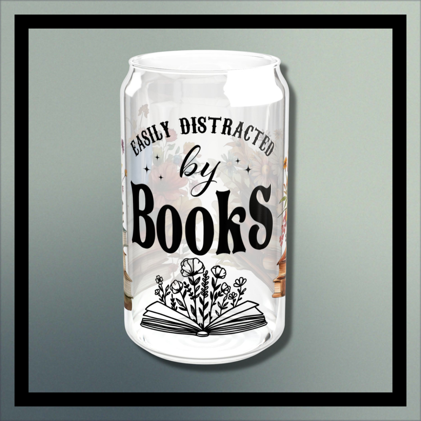 Distracted By Books Glass